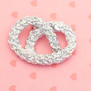 Vintage Silver Tone Knot Braids Elegant Brooch by Gerry's